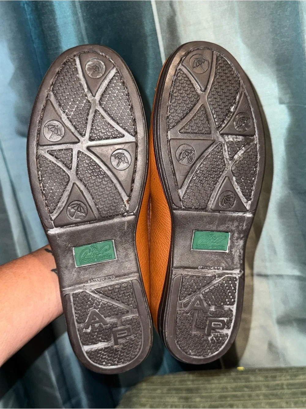 Men's Brown Leather Slip-On Moccasin Loafers by Unknown Brand